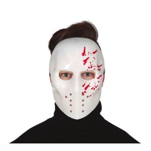 Mascara hockey blanca sangre