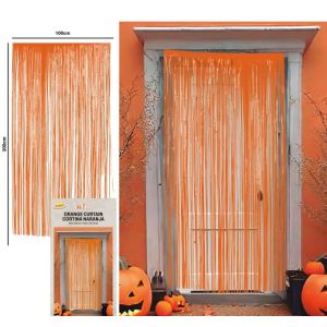 Cortina naranja 1x2 plastico