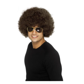 Peluca afro marron 70