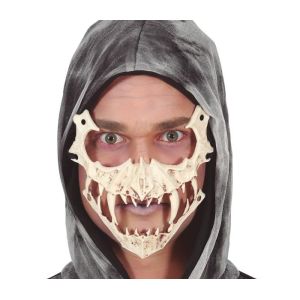 Media mascara calavera colimillos