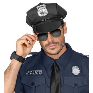 Gorra policia negra ajustable
