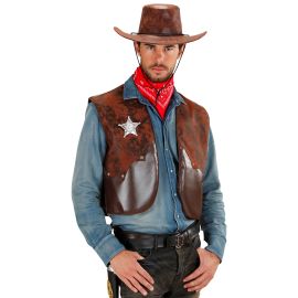 Chaleco vaquero marron xl