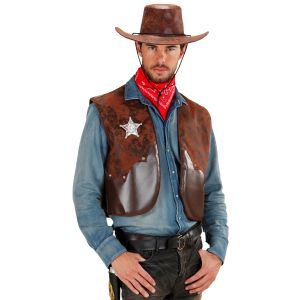 Chaleco vaquero marron xl