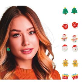 Pack 6 pendientes navidad