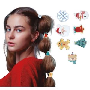 Pack 6 gomas de pelo navidad