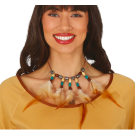 Collar plumas indio