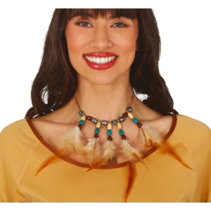 Collar plumas indio