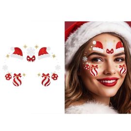 Joyas faciales glitter navidad