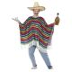 Poncho mexicano adulto multicolor