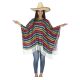 Poncho mexicano adulto multicolor