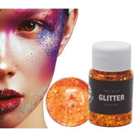 Bote glitter naranja
