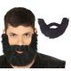 Barba tupida negra