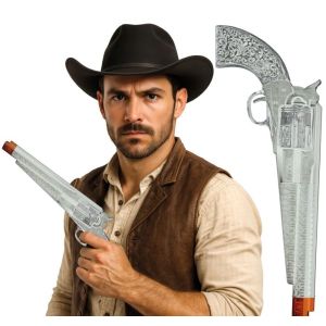 Pistola plateada 30cm