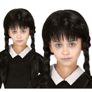 Peluca trenzas negras inf