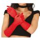 Guantes rojos pedreria