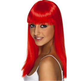 Peluca glamour roja