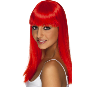 Peluca glamour roja
