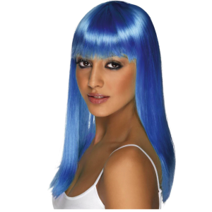 Peluca glamour azul