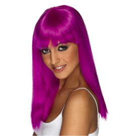 Peluca neon purple