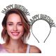 Diadema happy birthday plata