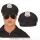 Gorra policia negro tela