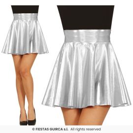 Falda vinilo plata