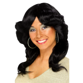 Peluca 70 flick negra