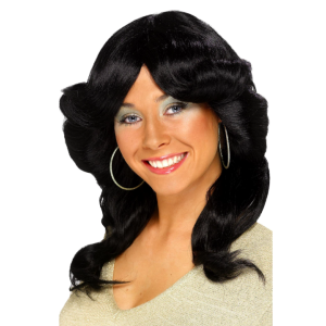 Peluca 70 flick negra