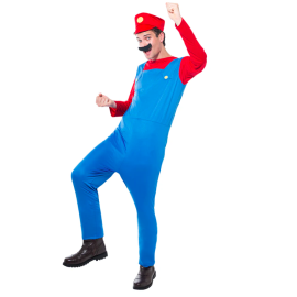 Disfraz fontanero con bigote