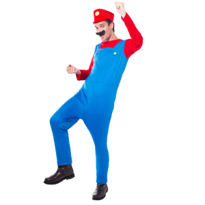 Disfraz fontanero con bigote