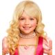 Peluca princesa rubia inf
