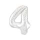 Globo 4 blanco glitter