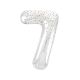 Globo 7 blanco glitter