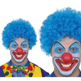 Peluca payaso azul