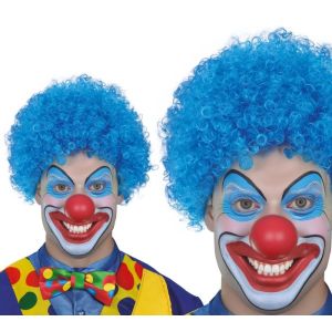 Peluca payaso azul