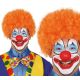 Peluca payaso naranja