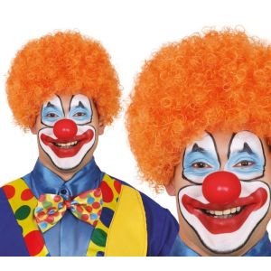 Peluca payaso naranja