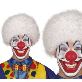 Peluca payaso blanca