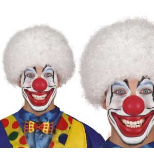 Peluca payaso blanca