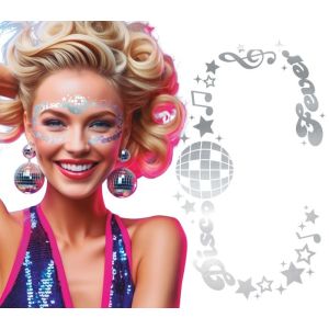 Disco glitter face