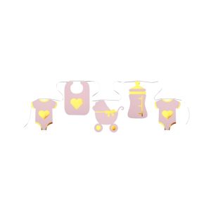 Guirnalda bebe rosa 20x5