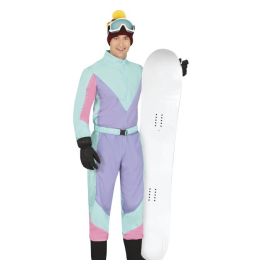 Disfraz skier morado chico