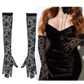 Guantes calados negros