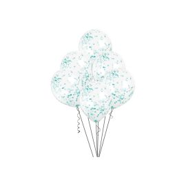 Globos confetti azul caribe