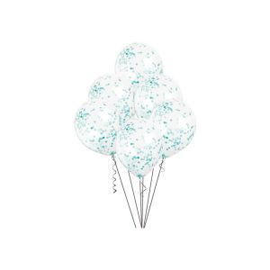 Globos confetti azul caribe