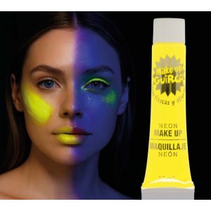 Maquillaje neon amarillo