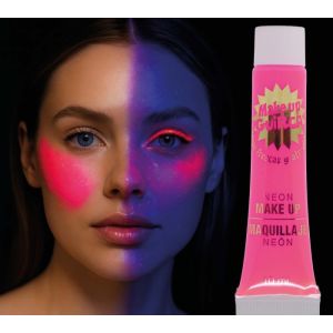 Maquillaje neon rosa